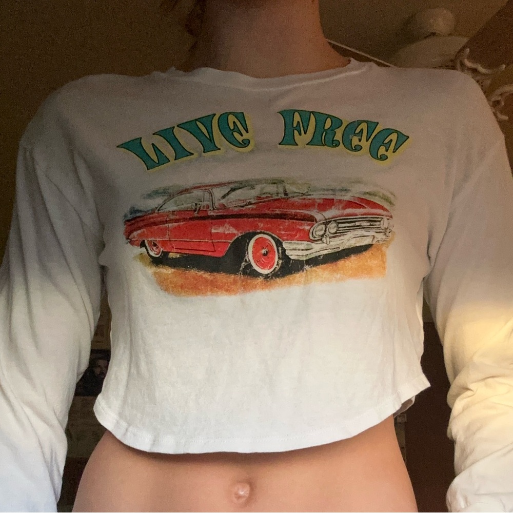 forever21 long-sleeve crop top